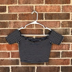 American Apparel striped crop top